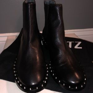 SCHUTZ genuine leather black ankle boots size 8